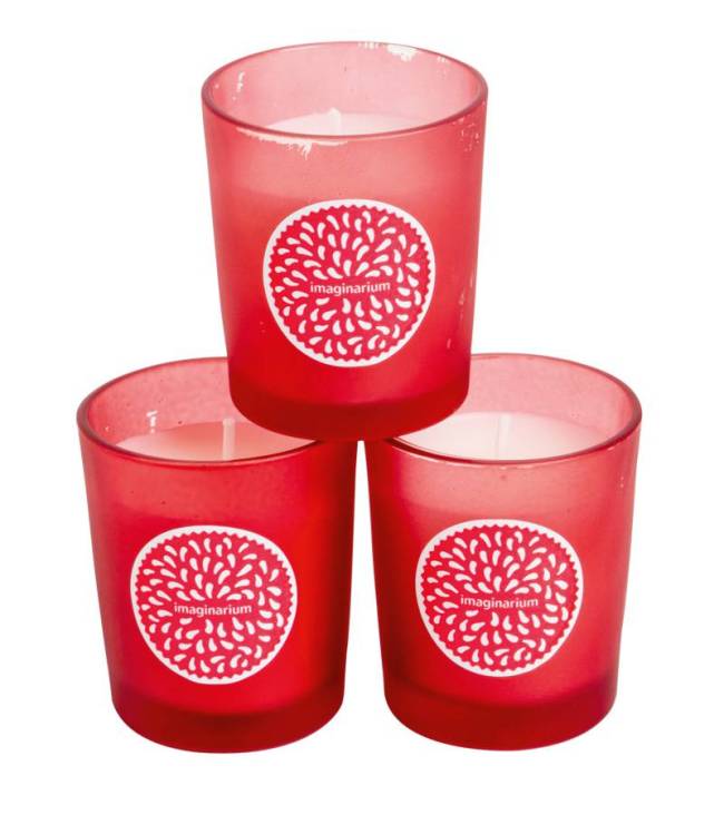 Conjunto com três velas: R$ 59,90. Imaginarium