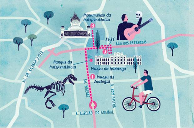 Rotas de bicicleta no Ipiranga