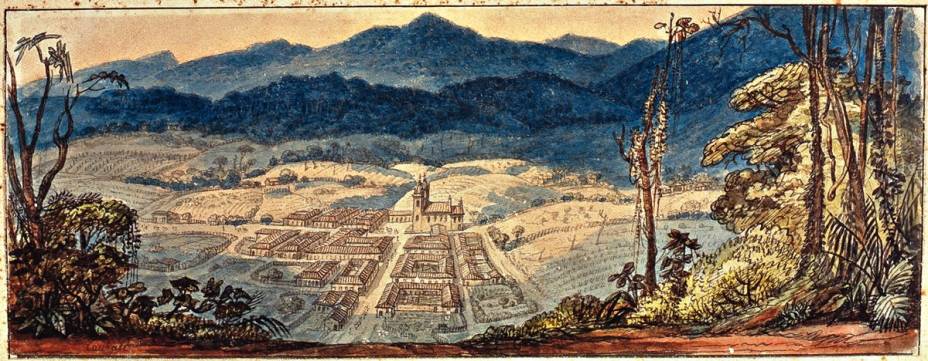 Taubaté, aquarela de Jean-Baptiste Debret Taubaté, aquarela de Jean-Baptiste Debret