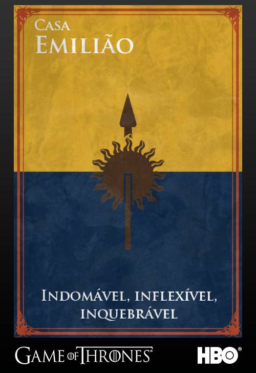 Qual é seu nome, seu personagem, seu brasão, sua família em ‘Game of Thrones’?