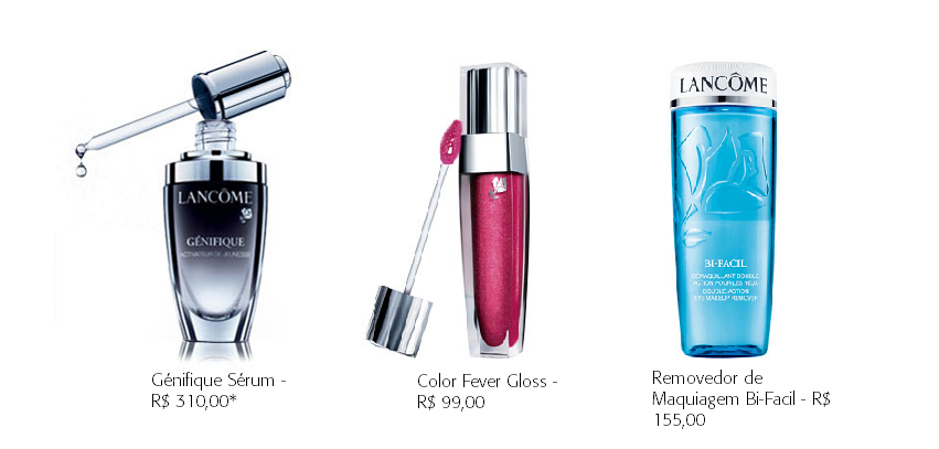 Linhas de tratamento e maquiagem Lâncome com desconto na rede de perfumarias Opaque