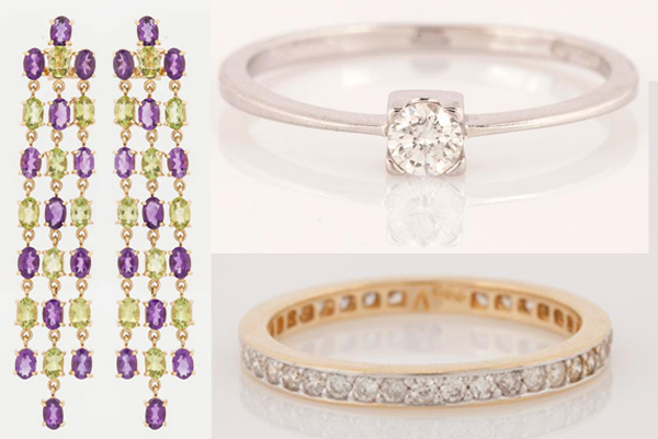 Leilão de joias tem aliança de diamantes a partir de 700 reais