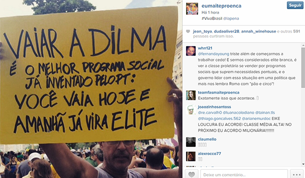 Maitê Proença ironiza comentários sobre “elite branca” em manifestações contra Dilma