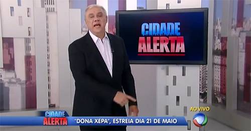 Viu isso? No ‘Cidade Alerta’, Marcelo Rezende se irritou com novela ‘Dona Xepa’
