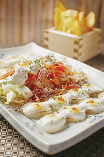 Tiradito de vieira Tiradito de vieira