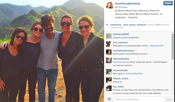 Marina Ruy Barbosa “antecipa” final de ‘Império’ e é criticada por seguidores no Instagram