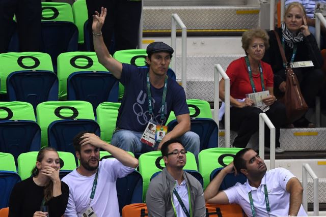 Vencedor do Oscar, Matthew McConauguey é flagrado na Olimpíada do Rio