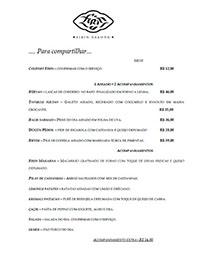 MENU ALMOÇO