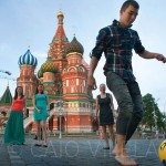 Partida em frente &agrave; Catedral de S&atilde;o Bas&iacute;lio, em Moscou, na R&uacute;ssia (Cr&eacute;dito: Caio Vilela)