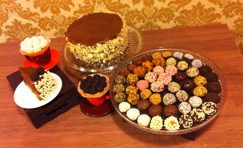 Doces variados da confeitaria Doces variados da confeitaria