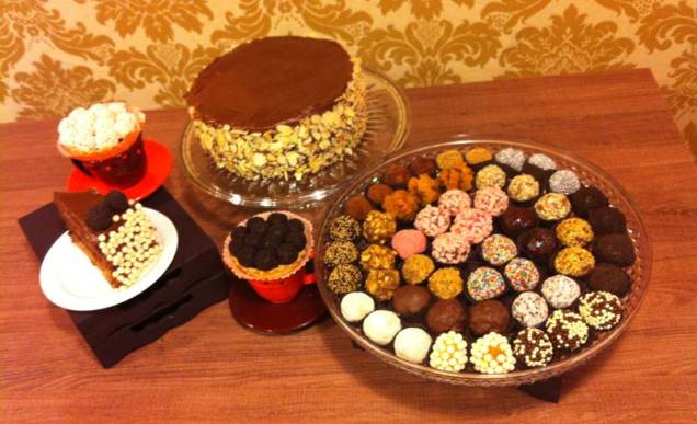 Doces variados da confeitaria Doces variados da confeitaria