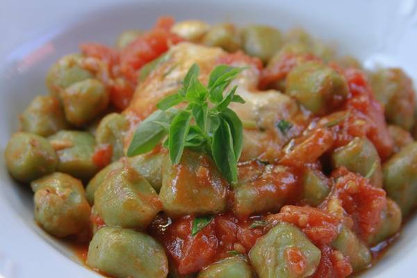 Receita: gnocchi verdi con la mozzarella di bufala e provolone