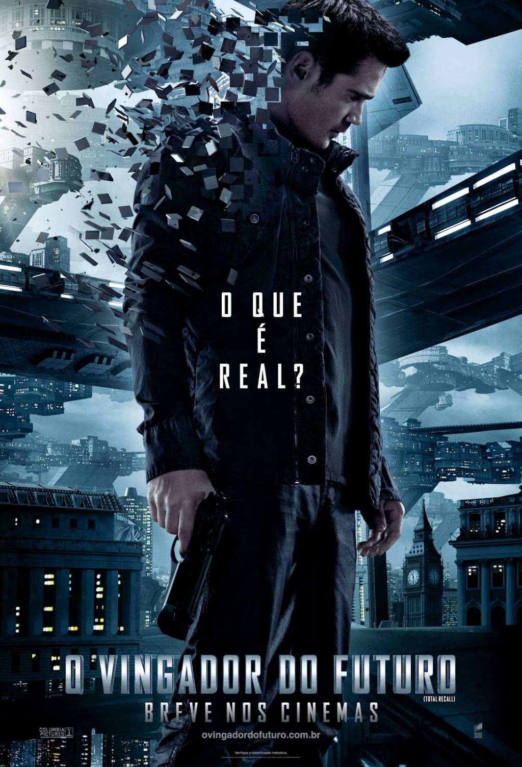 Pôster de O Vingador do Futuro: fita de ação com Colin Farrell