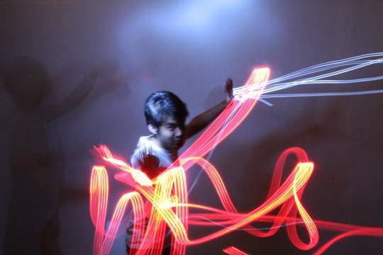 Oficina de Light paintig no Paço das Artes