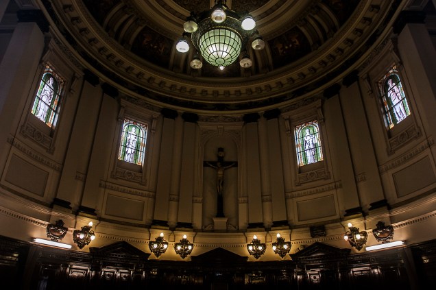 O Plenário do Juri, no Palácio da Justiça, no centro da capital
