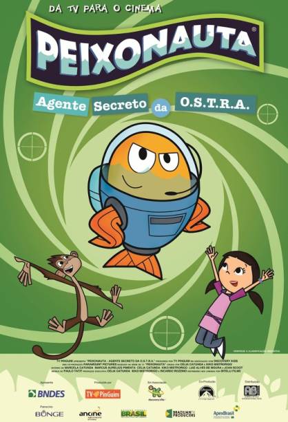 Pôster do longa infantil Peixonauta - Agente Secreto da O.S.T.R.A.: produção brasileira