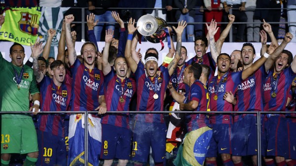 Time de peso: vencedor da Liga dos Campe&otilde;es (Foto: Miguel Ruiz/FCB)