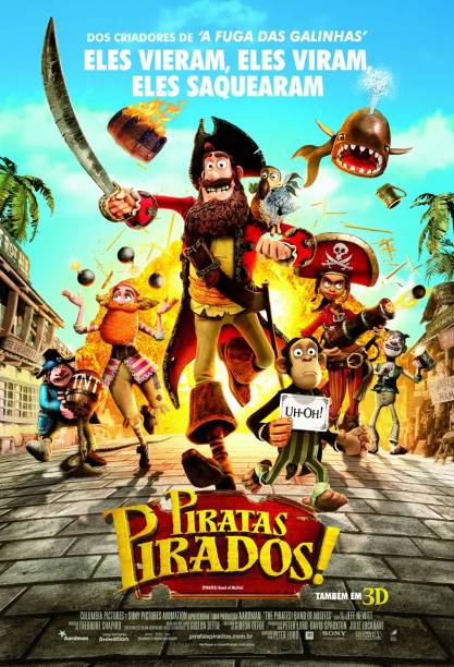 Pôster de Piratas Pirados: animação agrada crianças e adultos Pôster de Piratas Pirados: animação agrada crianças e adultos