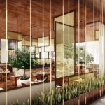 Nas laterais, em vez de paredes haver&aacute; faixas met&aacute;licas douradas