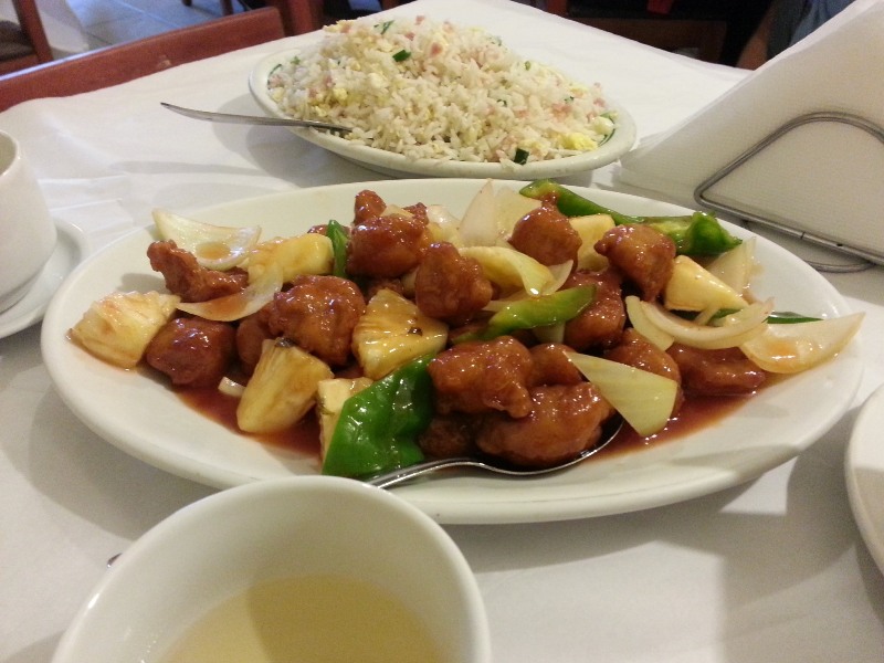 Carne de porco agridoce do China Esmeralda Carne de porco agridoce do China Esmeralda