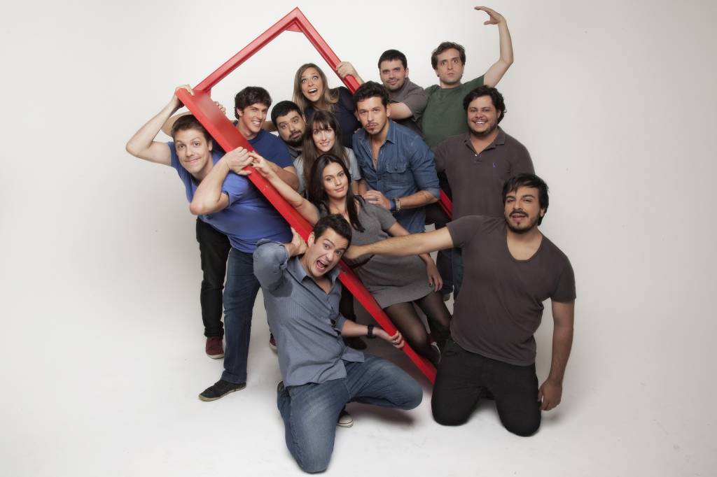 Grupo Porta dos Fundos: Marcos Veras, Fabio Porchat, Rafael Infante, Gabriel Tororo, Julia Rabello, Clarice Falcão, João Vicente de Castro, Ion SBF, Gregorio Duvivier, Marcos majella, Leticia Lima e Luis Lobianco (crédito: Ernani D'Almeida)