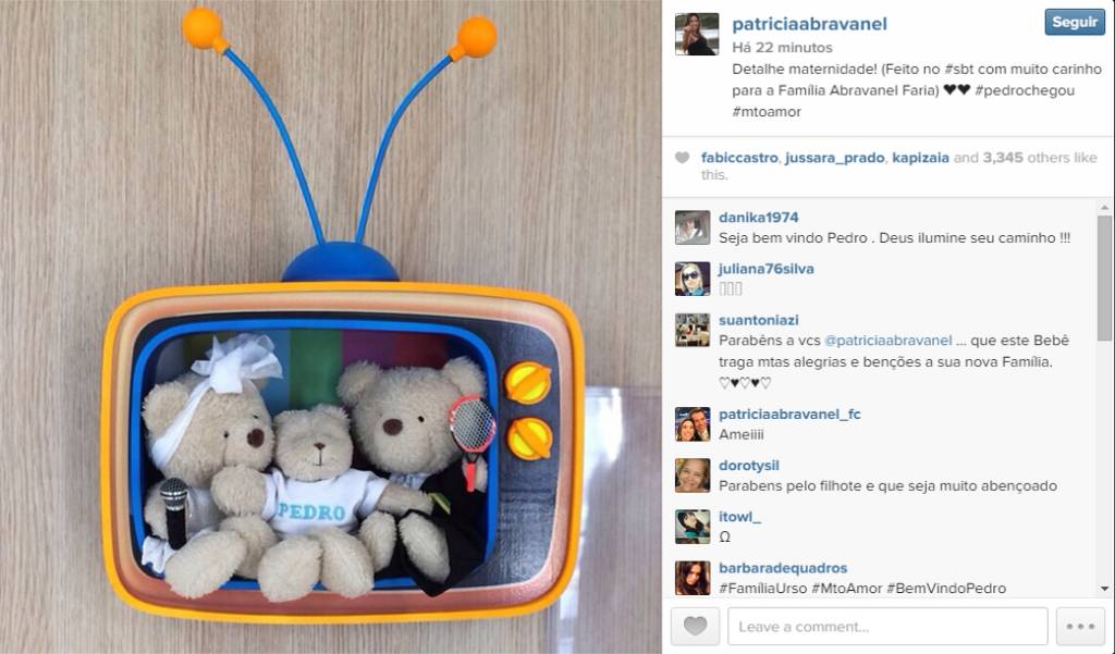 Nasce o primeiro filho de Patricia Abravanel e Fábio Faria