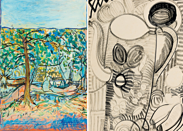 Óleo sobre papel, de Barros, e nanquim e pincel sobre papel, de Domingues: delicadeza e complexidade Óleo sobre papel, de Barros, e nanquim e pincel sobre papel, de Domingues: delicadeza e complexidade