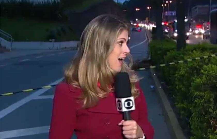 Equipe do “Bom Dia São Paulo”, da Globo, flagra acidente de trânsito