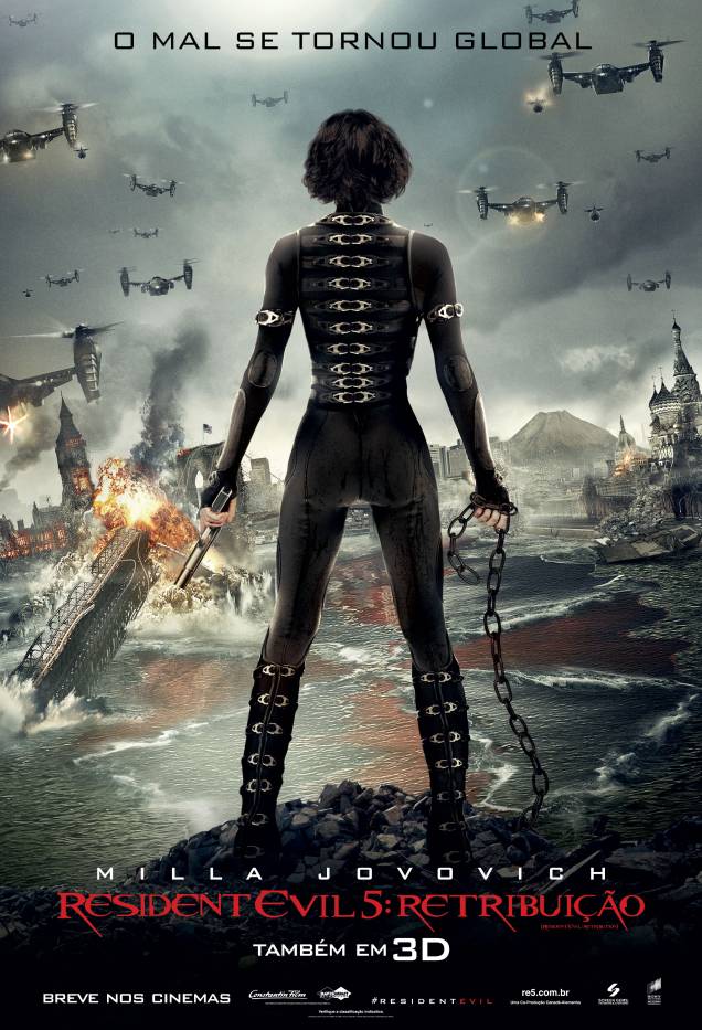 Resident Evil - Retribuição: visual arrebatador sobressai na ficção científica com Mila Jovovich Resident Evil - Retribuição: visual arrebatador sobressai na ficção científica com Mila Jovovich