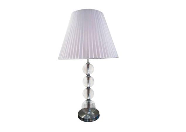 Abajur de cristal com cúpula de tecido Abajur de cristal com cúpula de tecido