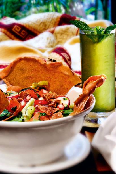 Salada Fattouch do restaurante Arabia. Salada Fattouch do restaurante Arabia.