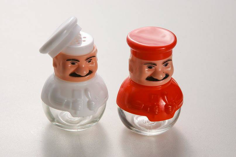 Dupla de saleiro e pimenteiro