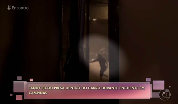 Sandy fica presa dentro de carro durante enchente em Campinas e conta caso na TV