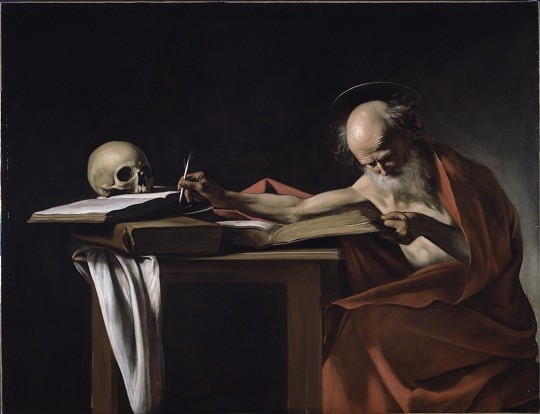 "São Jerônimo que Escreve": a tela faz parte da exposição de Caravaggio, no Masp "São Jerônimo que Escreve": a tela faz parte da exposição de Caravaggio, no Masp