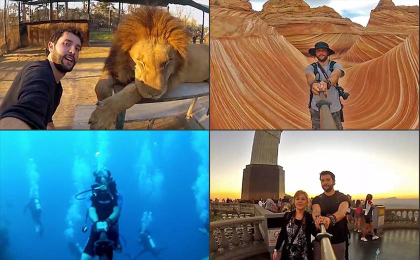 Fotógrafo dá um giro pelo mundo em 100 selfies; assista ao vídeo