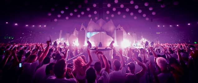 O espaço do evento, que será montado no Anhembi: todos devem vestir branco O espaço do evento, que será montado no Anhembi: todos devem vestir branco