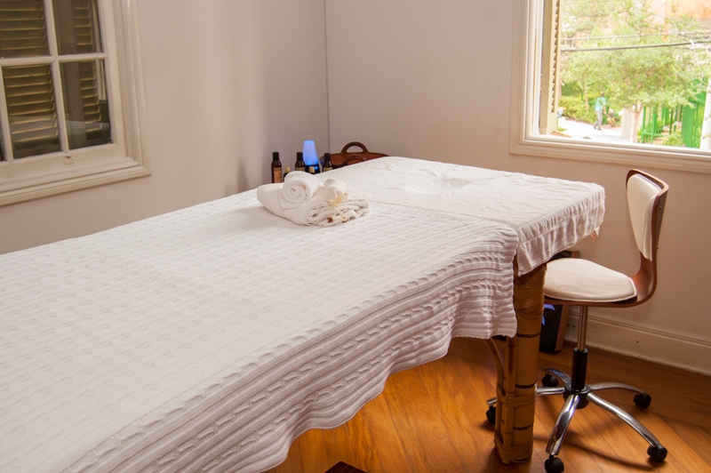 Sala de massagens do Espaço Surya, na Vila Mariana Sala de massagens do Espaço Surya, na Vila Mariana