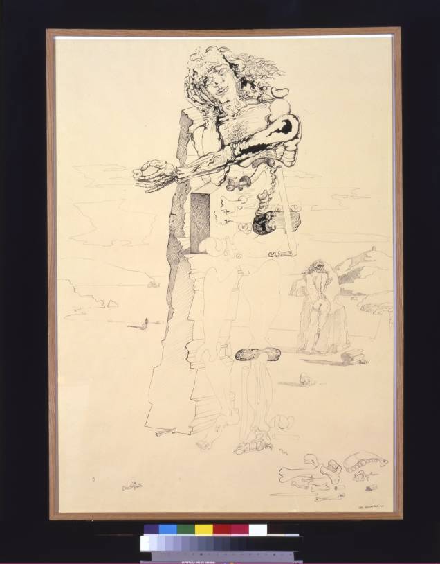 Surrealist figure in Landscape of Portlligat (1933) Surrealist figure in Landscape of Portlligat (1933)