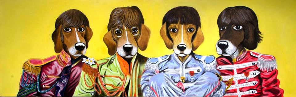 Artista plástico Tarik Klein faz versões caninas de pinturas famosas e imagens de astros da música