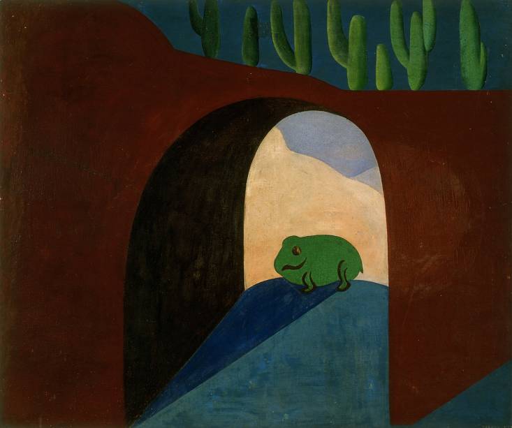 O Sapo, 1928, de Tarsila do Amaral - Óleo sobre tela, 51 x 62 cm O Sapo, 1928, de Tarsila do Amaral - Óleo sobre tela, 51 x 62 cm