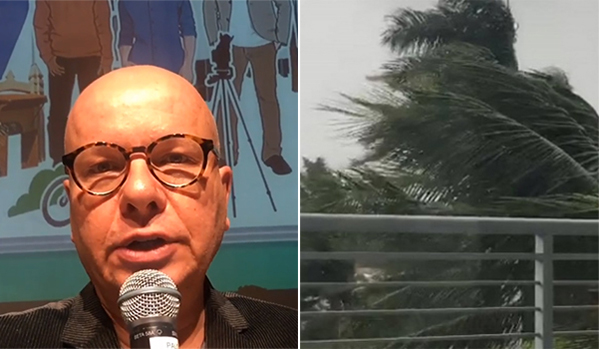 Na Flórida, Marcelo Tas narra aflição com a passagem do furacão Matthew