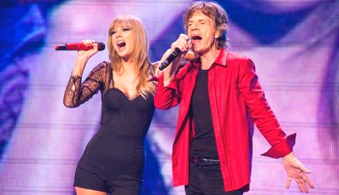 Taylor Swift faz dueto com Mick Jagger em show dos Rolling Stones