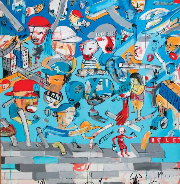 A obra Rompan Todo: desenho repleto de camadas sobrepostas A obra Rompan Todo: desenho repleto de camadas sobrepostas