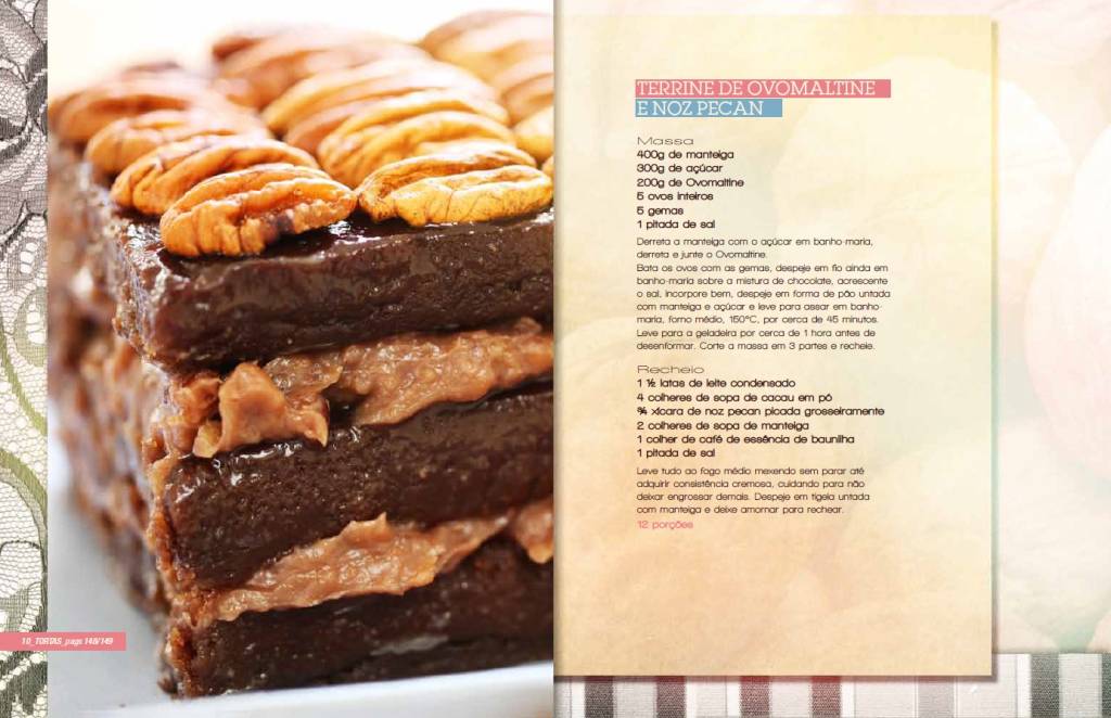 Receita: Terrine de Ovomaltine com noz-pecã