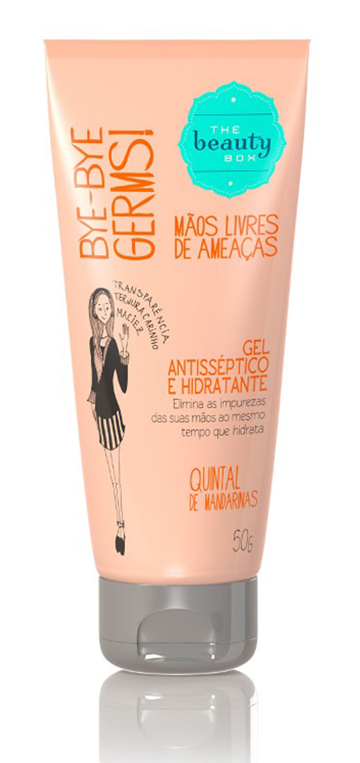 Gel antiss&eacute;ptico Bye-Bye Germs, da The Beauty Box. Pre&ccedil;o sugerido de venda: R$ 13,90 (Foto: Divulga&ccedil;&atilde;o)