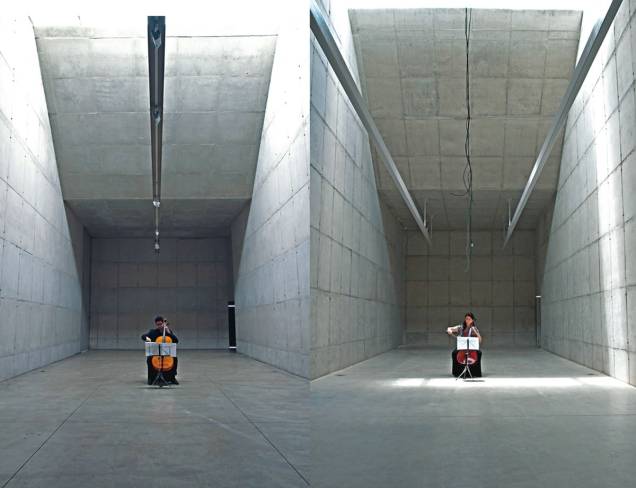 Concerto para Edifício Transposto, vídeo de Patrícia Osses: um instrumentista em cada espaço Concerto para Edifício Transposto, vídeo de Patrícia Osses: um instrumentista em cada espaço