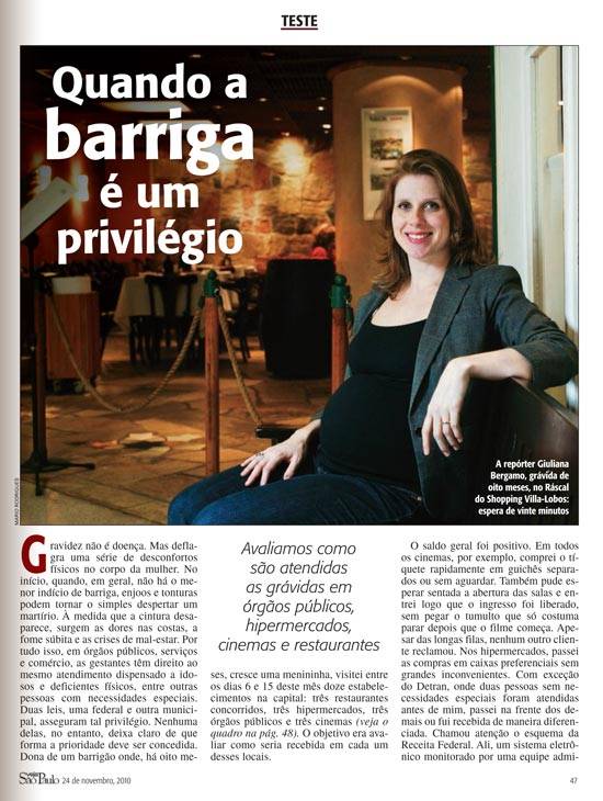 Grávidas dividem suas experiências com leitores de VEJA SÃO PAULO