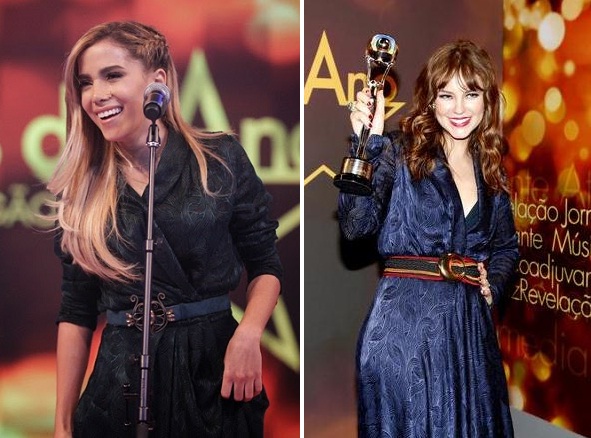 Anitta e Paolla Oliveira usam o mesmo vestido no ‘Melhores do Ano’