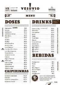 Cadápio: Vesúvio on Tap Bar