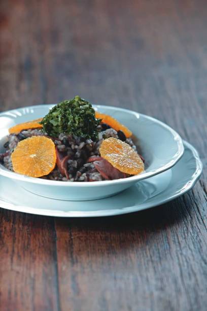 No variado Viandier Casa de Gastronomia: o risoto de feijoada revela-se apetitoso